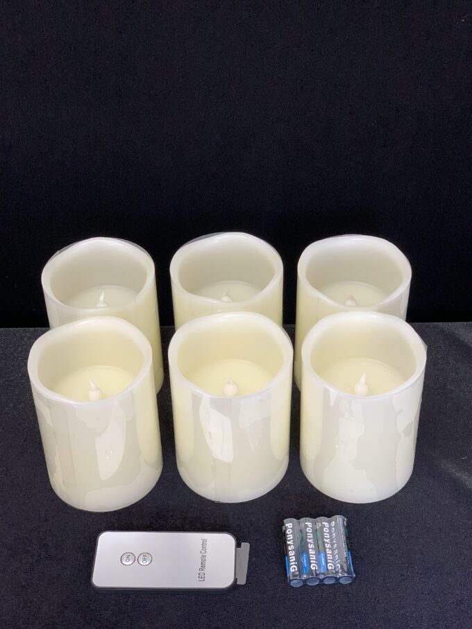 Flame Less Candles Set of 6 with Remote.