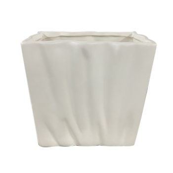 Luxe White Square Ceramic Vase