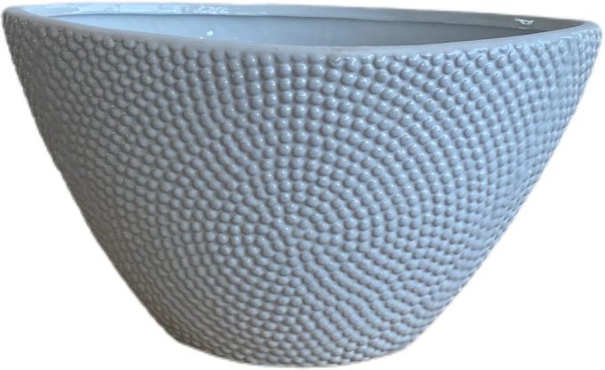The Midnight Noir Textured White Ceramic Pot