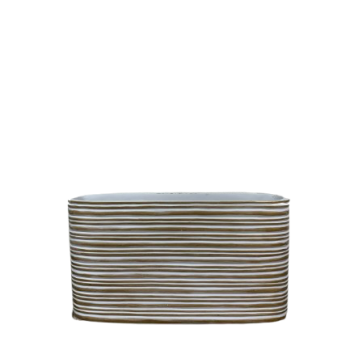 White/Gold Small Elegant Polyresin Decorative Vase