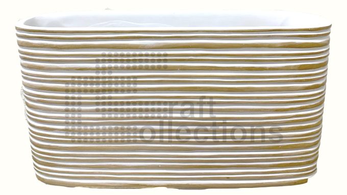 White/Gold Small Elegant Polyresin Decorative Vase